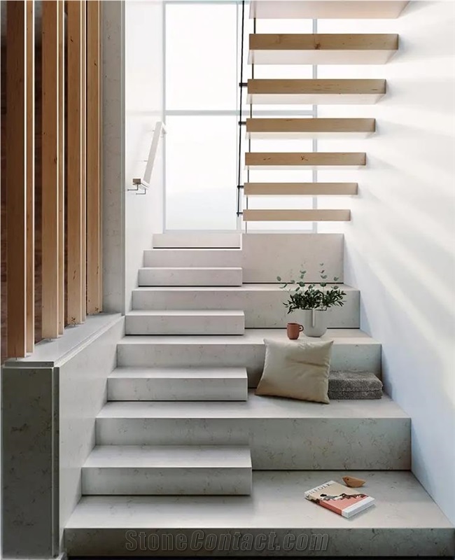 Sughero Quartz Staircase- Steps And Risers