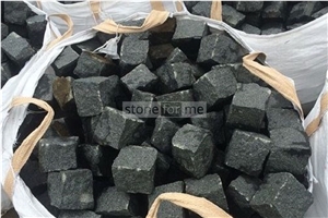 Black Basalt Split Paving Cube Stone 8/10Cm