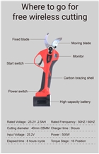 Electric Cordless Pruning Shear