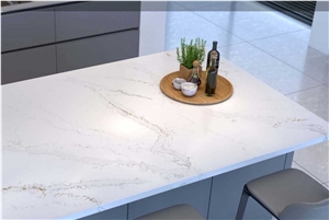 Calacatta Victory Quartz Composite Kitchen Countertops
