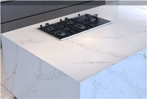 Calacatta Victory Quartz Composite Kitchen Countertops