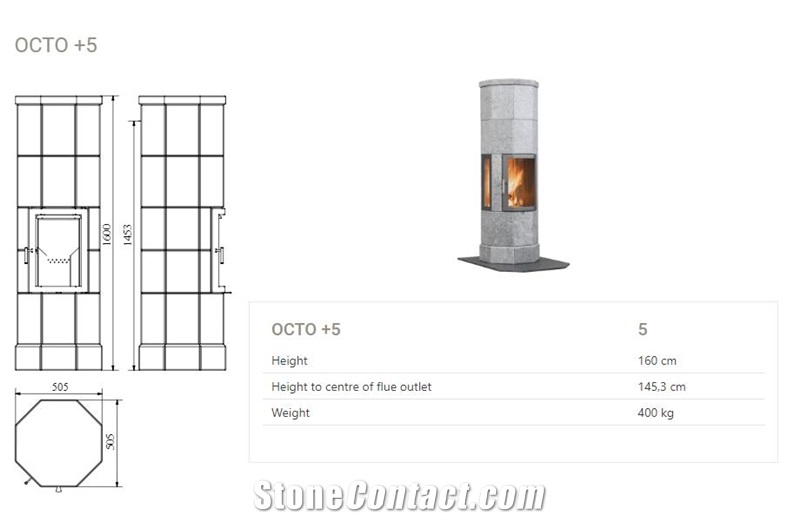 Sel Kleber Soapstone Stoves-Octo Series