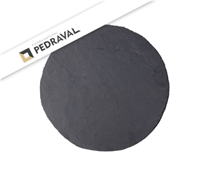 Black Slate Round Japanese Stepping Stones