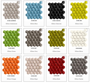3Dhex Green Porcelain Mosaic Tiles