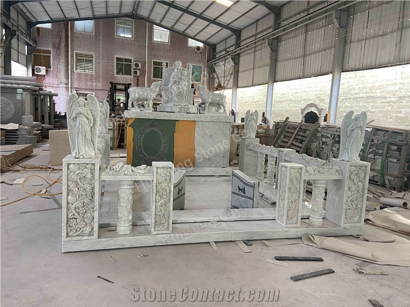 China White Marble Sarcophagus ,Mausoleum