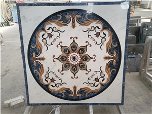 Luxury Waterjet Cutting Marble Floor Medallion