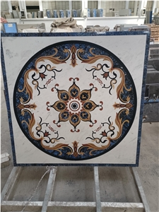 Luxury Waterjet Cutting Marble Floor Medallion
