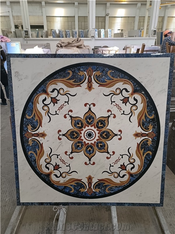 Luxury Waterjet Cutting Marble Floor Medallion