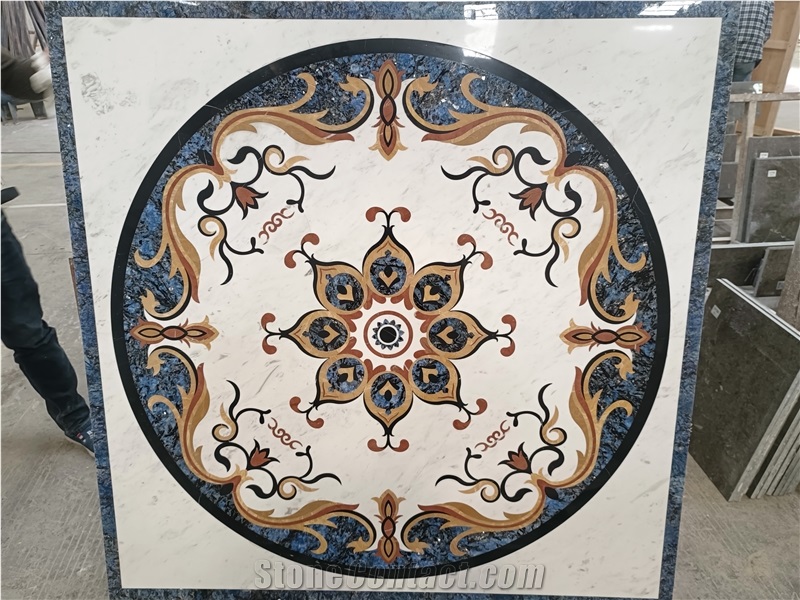 Luxury Waterjet Cutting Marble Floor Medallion