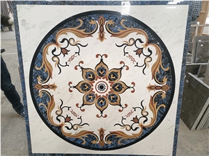 Luxury Waterjet Cutting Marble Floor Medallion