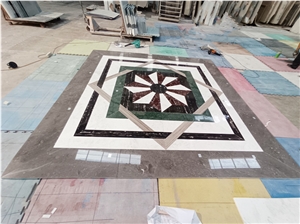 Waterjet Customized Floor Marble Medallion For Entrance