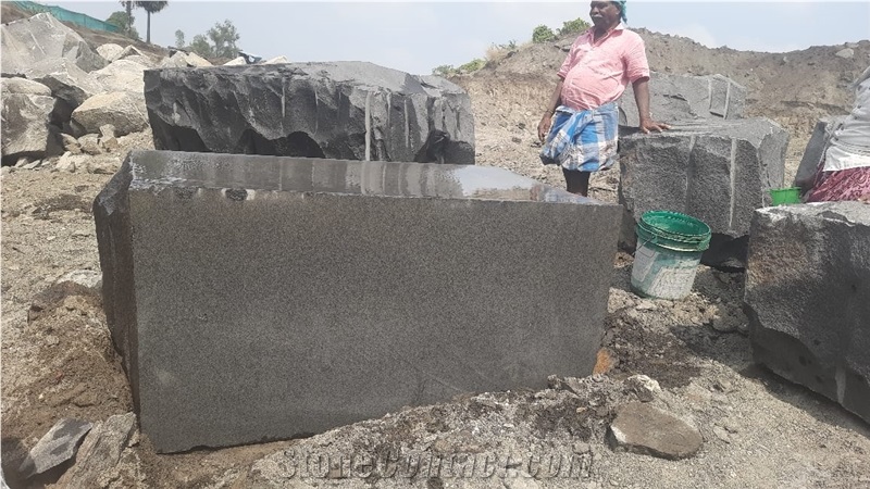 Jet Black Granite Blocks