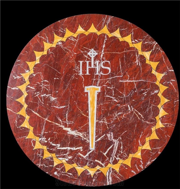 Marble Inlay Waterjet Medallions