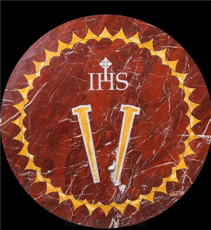 Marble Inlay Waterjet Medallions