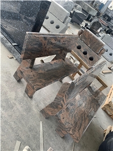Bench Simple European Aurora Granite Stone Bench Monuments