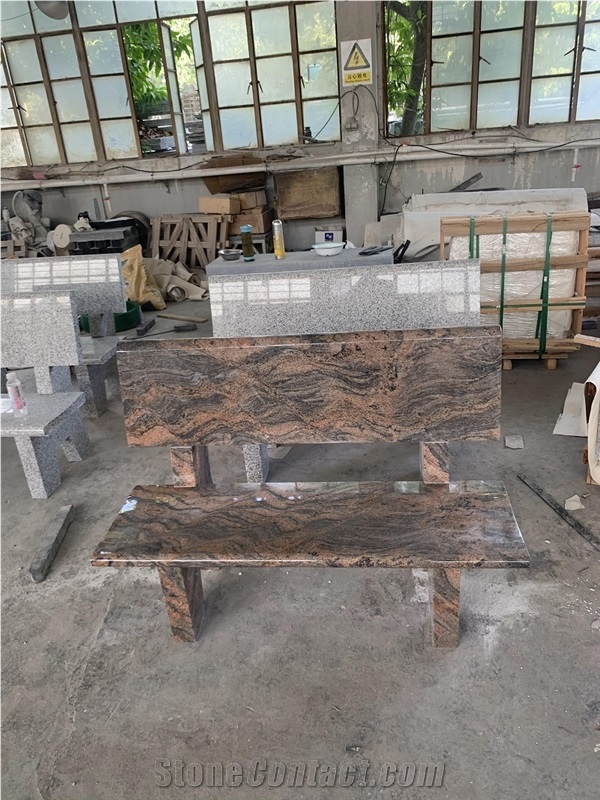 Bench Simple European Aurora Granite Stone Bench Monuments