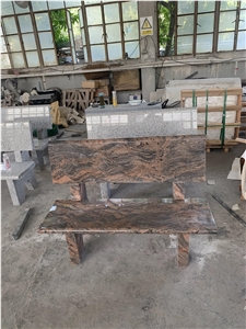 Bench Simple European Aurora Granite Stone Bench Monuments