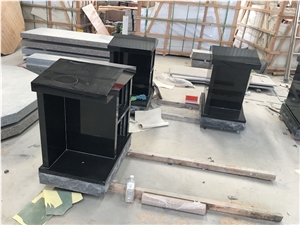 China Black Granite Urn Small Columbarium Niche