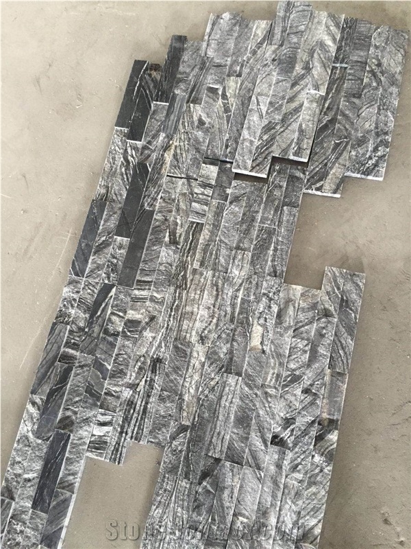 Cultured Stone Black Wooden Wall Cladding Veneer