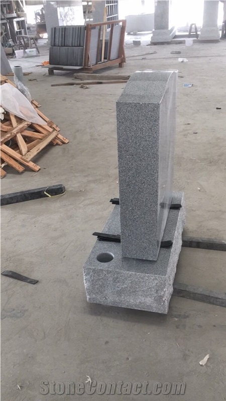 Granite G633 Grey Upright Headstones American Style