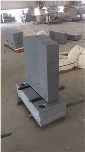 Granite G633 Grey Upright Headstones American Style