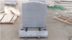 Granite G633 Grey Upright Headstones American Style