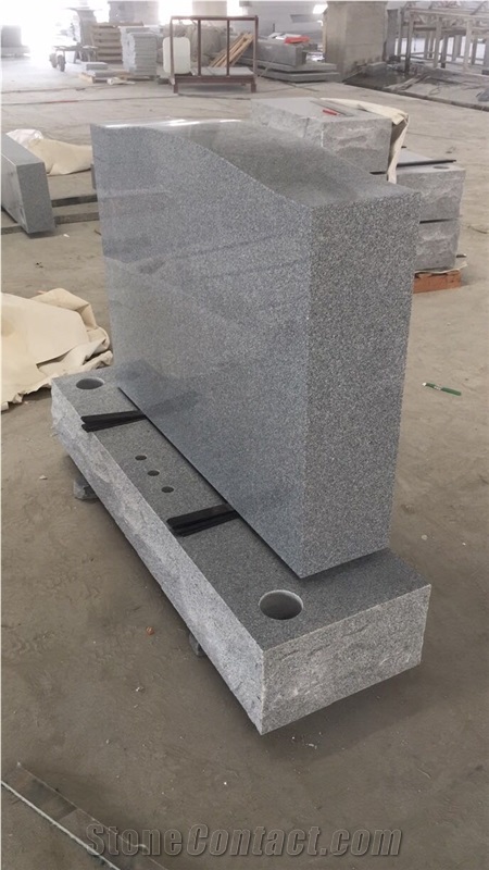 Granite G633 Grey Upright Headstones American Style