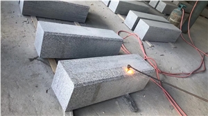 Hainan G654 Grey Granite Customized Flamed Kerbstone