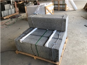 Hainan G654 Grey Granite Customized Flamed Kerbstone