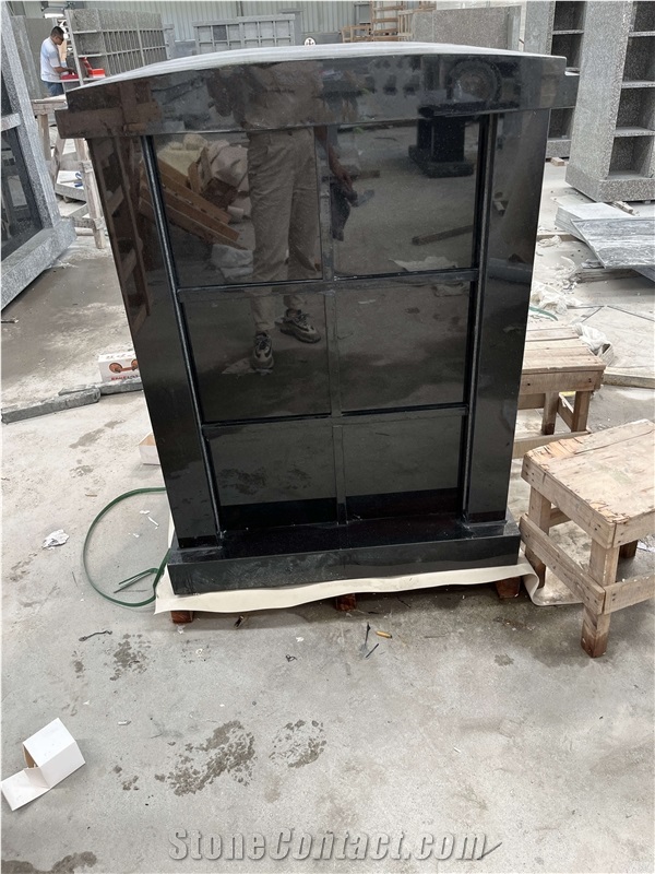 India Black Granite Mausoleum Columbarium American Style