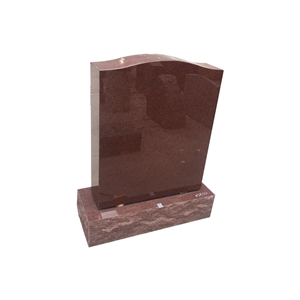 Indian Red Granite Upright Headstone American Canada Style