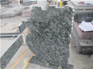 Olive Green Granite Tree Heart Headstone With Dove Carving