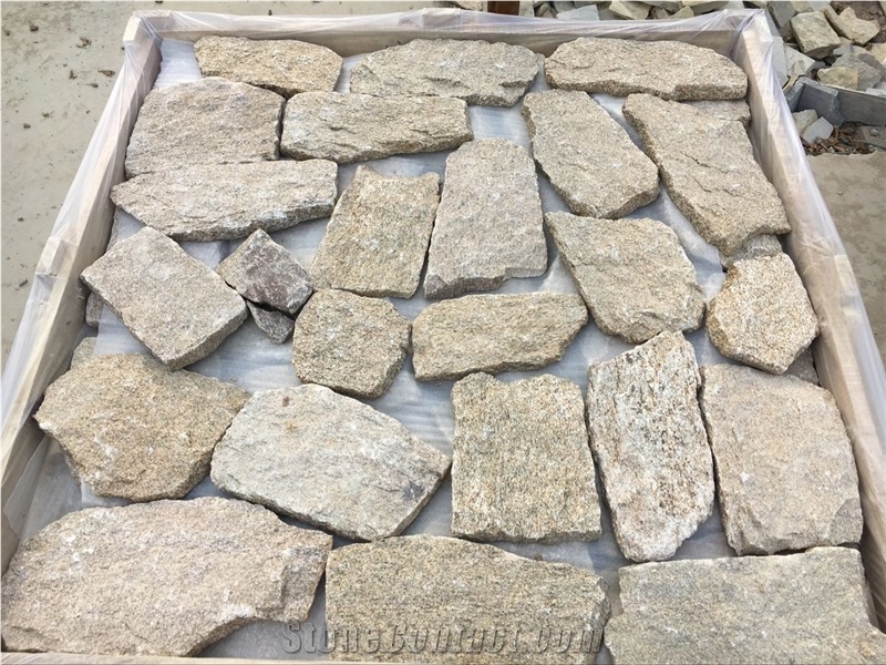 Tiger Skin Yellow Granite Crazy Random Size Loose Stone