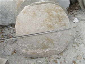 Yellow Beige Slate Garden Stepping Stone