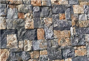 Yixian Black Slate Culture Stone Wall Cladding Loose Stone