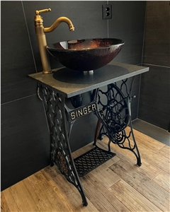 Nero Assoluto Granite Washing Top With Glass Basin Nero Assoluto Granite Washing Top With Glass Basin