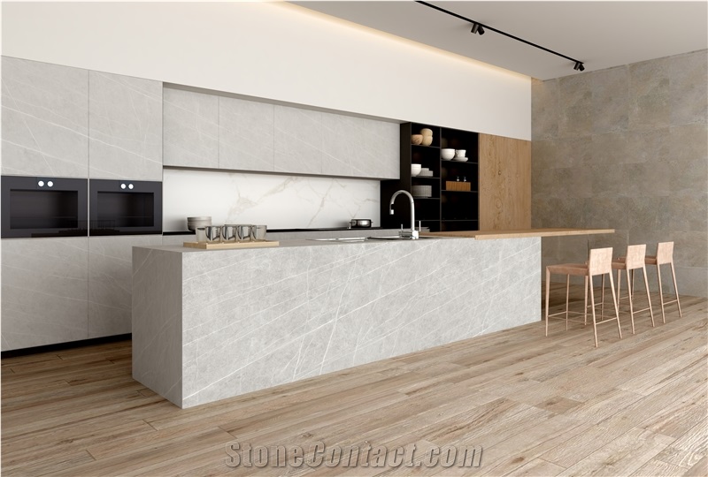 White Sintered Stone Wall Panels