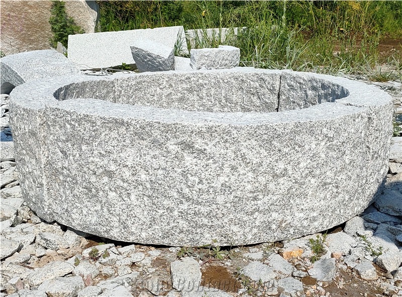 Arc Curve Granite Stone Kerbstone Garden Roadside Stone