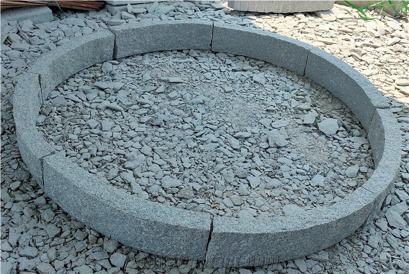 Arc Curve Granite Stone Kerbstone Garden Roadside Stone