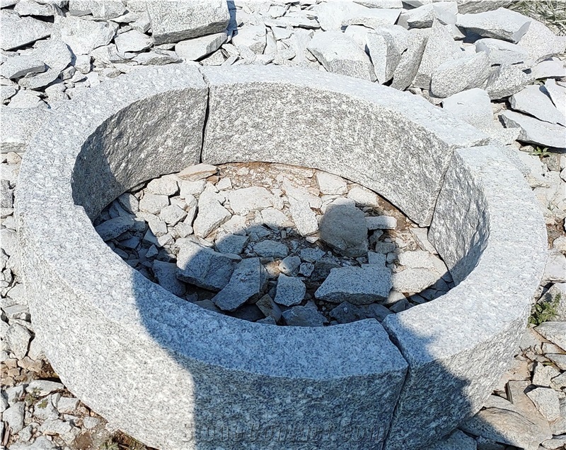 Arc Curve Granite Stone Kerbstone Garden Roadside Stone
