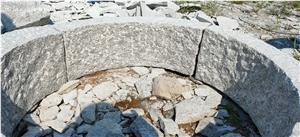 Cheap Pineapple Light Grey Granite Curbstone Kerbs Kerbstone