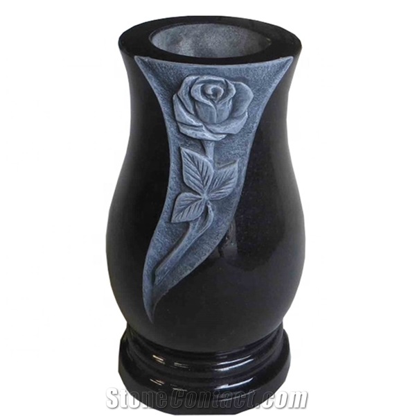Funeral Accessories,Monumental Granite Vase For Tombstones