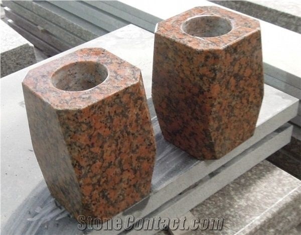 Funeral Accessories,Monumental Granite Vase For Tombstones