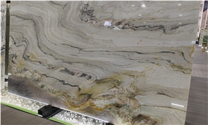 Ocean Wave Quartzite,Ocean Gold Silk Quartzite Background