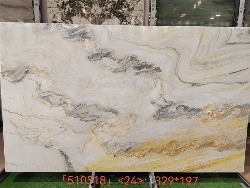 Ocean Wave Quartzite,Ocean Gold Silk Quartzite Background