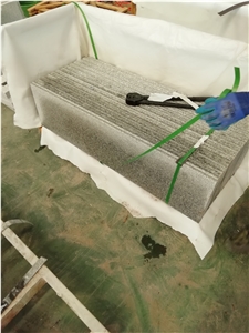 Polished Light Grey Granite Stone Stair Steps Staircases