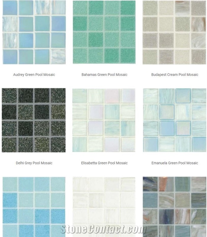 Istanbul Blue Bisazza Glass Pool Mosaic Tiles