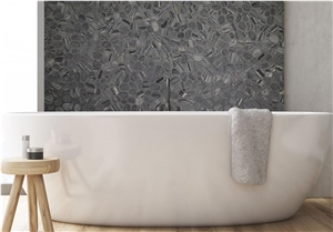 Spindrift Marble Pebble Wall Mosaic Tiles