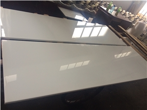 3Th Generation Pure Super White Nano Glass Crystallized Artificial Marble Slabs