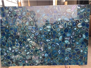 Deep Blue Agate Semiprecious Stone